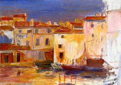 The Port of Martigues 1888 Painting by Pierre-Auguste Renoir Art Print (6 Sizes)