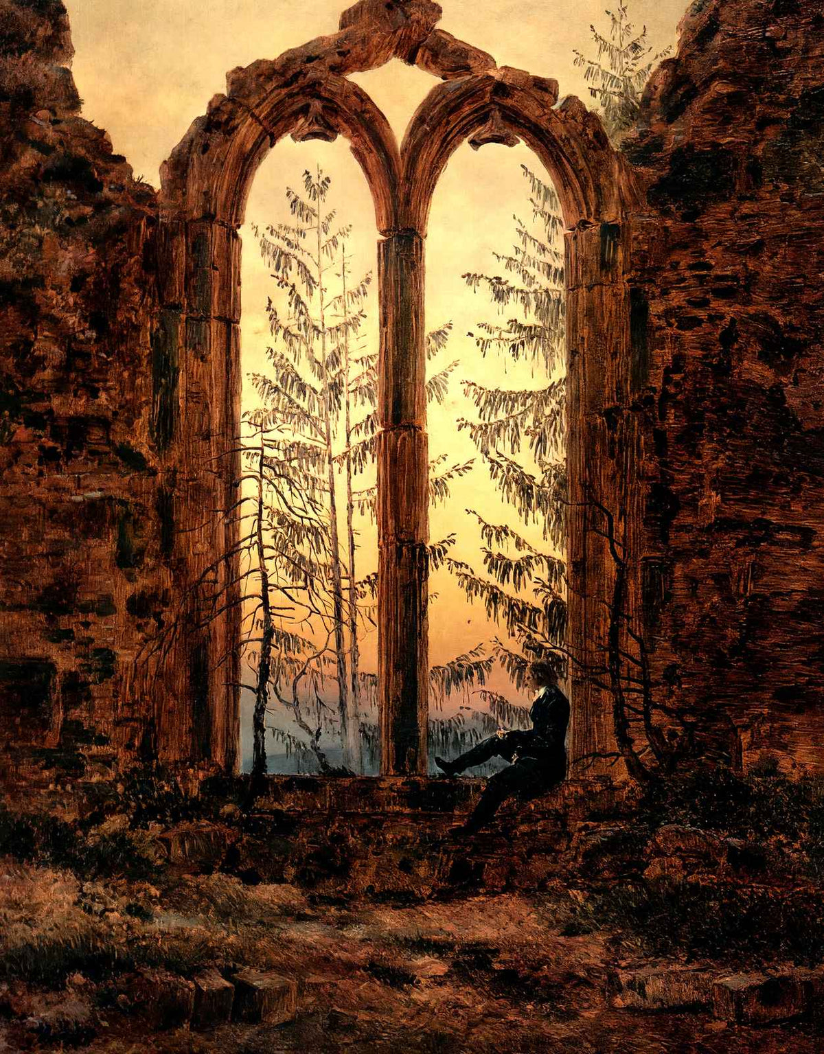 The Dreamer 1840 Painting by Caspar David Friedrich Fine Art Print (6 Sizes)