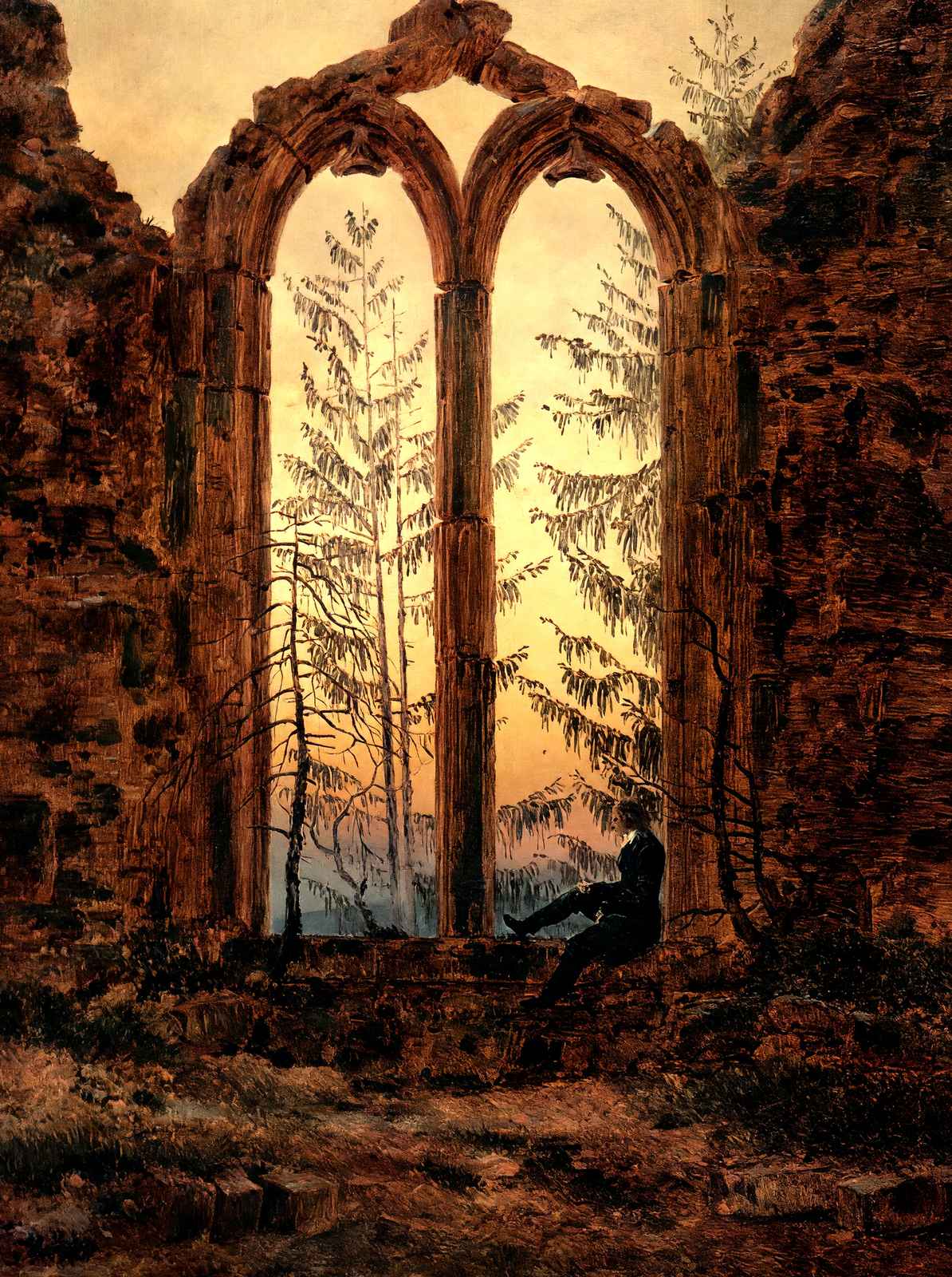 The Dreamer 1840 Painting by Caspar David Friedrich Fine Art Print (6 Sizes)