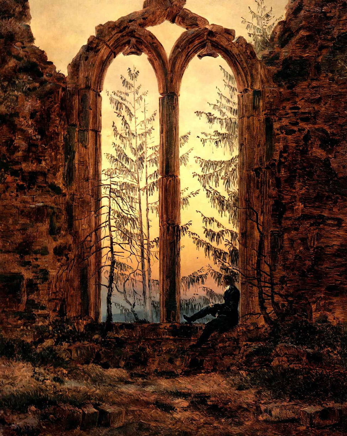 The Dreamer fine art print by Caspar David Friedrich (1840)