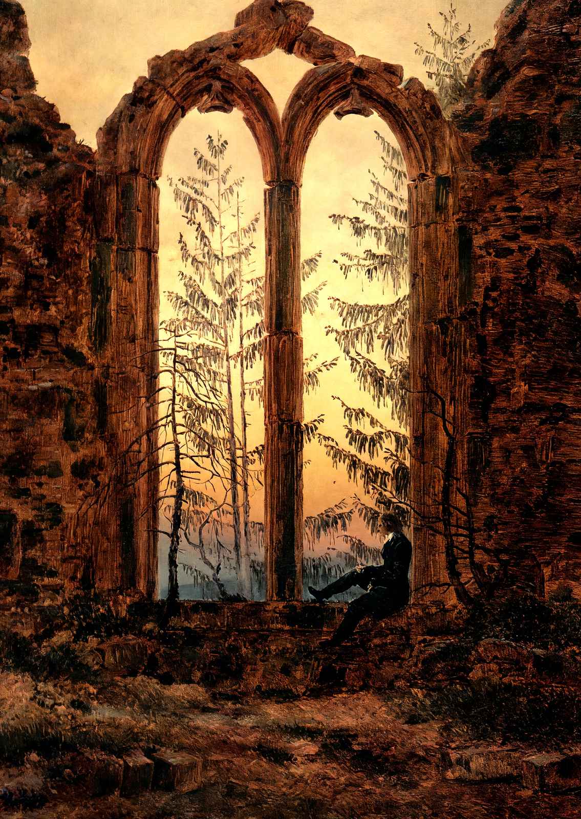 The Dreamer 1840 Painting by Caspar David Friedrich Fine Art Print (6 Sizes)