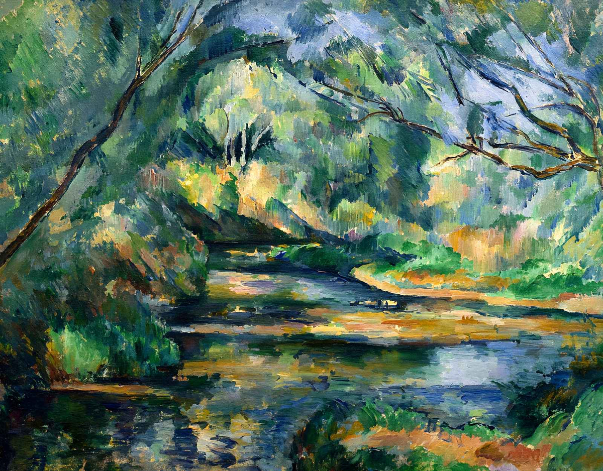 The Brook 1900 Painting by Paul Cezanne Art Print (6 Sizes) - Restored