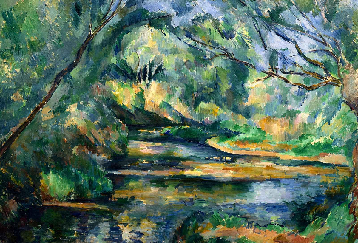 The Brook 1900 Painting by Paul Cezanne Art Print (6 Sizes) - Restored
