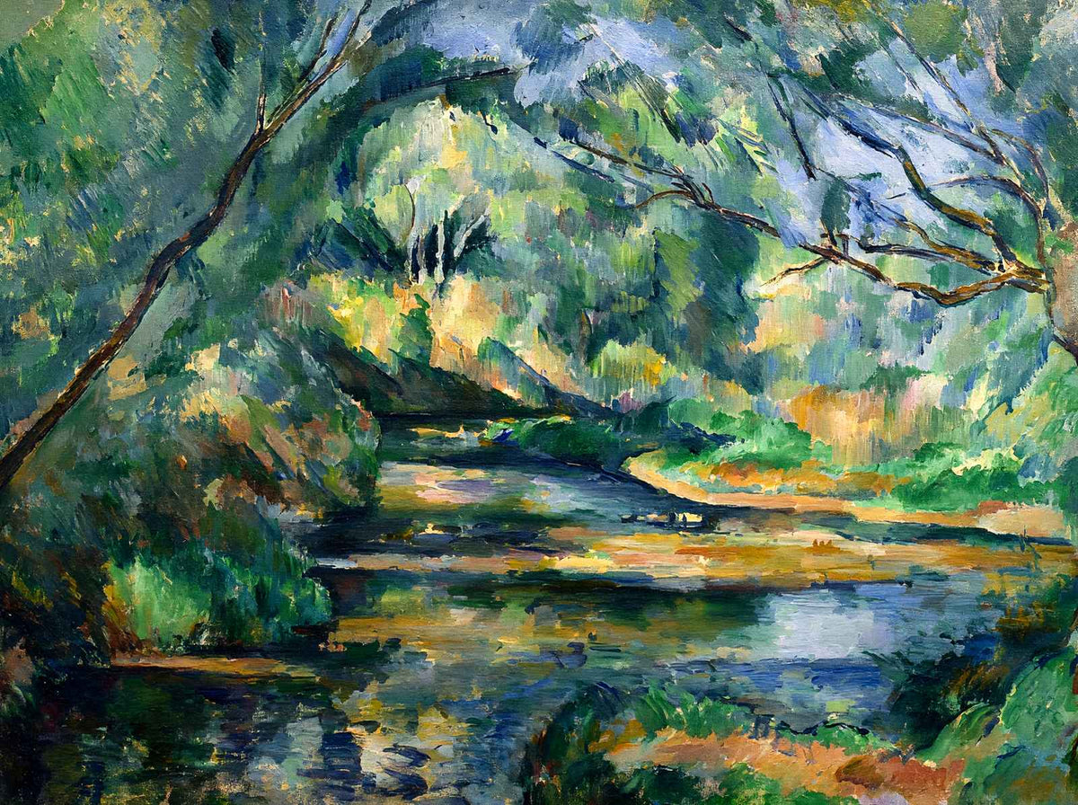 The Brook 1900 Painting by Paul Cezanne Art Print (6 Sizes) - Restored