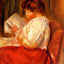 The Little Reader art print by Pierre-Auguste Renoir