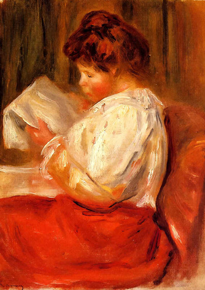 The Little Reader Art Print Painting by Pierre-Auguste Renoir (6 Sizes)