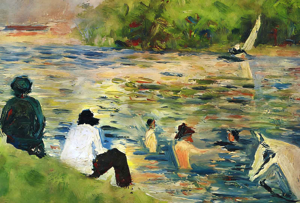 Bathers (Study for Bathers at Asnieres) 1884 by Seurat Art Print (6 Sizes)
