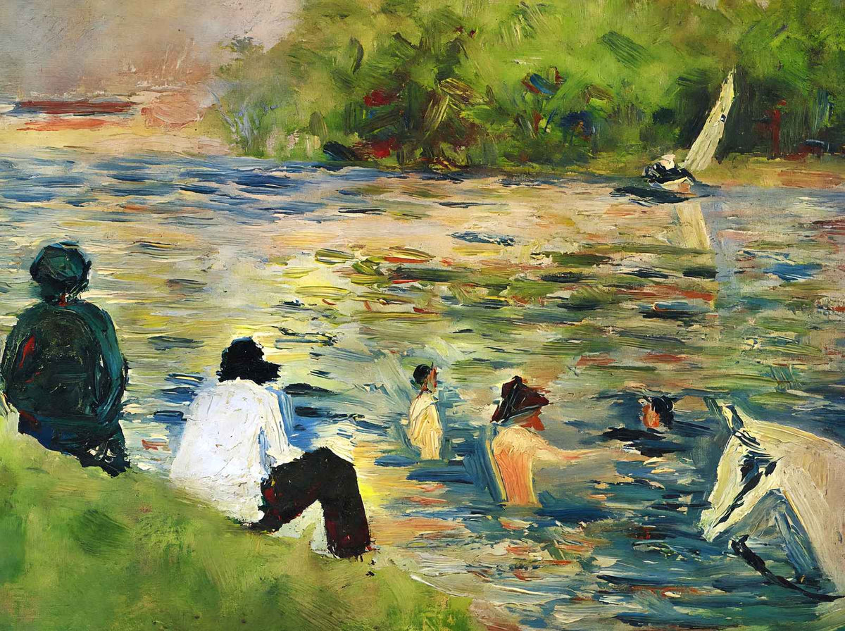 Bathers (Study for Bathers at Asnieres) 1884 by Seurat Art Print (6 Sizes)