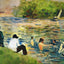 The Bank of the Seine painting by Georges Seurat (1884)