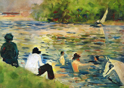 Bathers (Study for Bathers at Asnieres) 1884 by Seurat Art Print (6 Sizes)