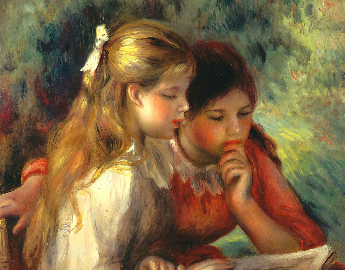 The Reading Art Print 1890 Painting by Pierre-Auguste Renoir (6 Sizes)