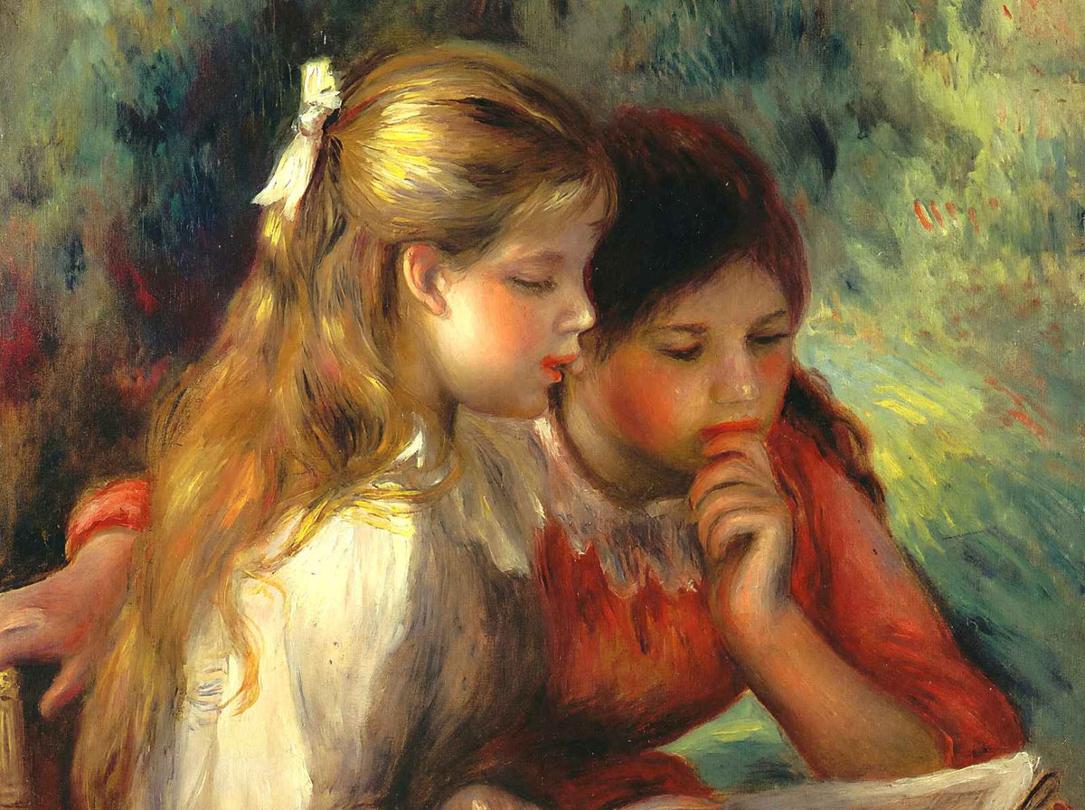 The Reading Art Print 1890 Painting by Pierre-Auguste Renoir (6 Sizes)