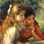 The Reading art print by Pierre-Auguste Renoir (1890)