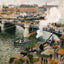The Pont Boieldieu, Rouen, Damp Weather Art Print 1896 by Pissarro (6 Sizes)