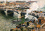 The Pont Boieldieu, Rouen, Damp Weather Art Print 1896 by Pissarro (6 Sizes)
