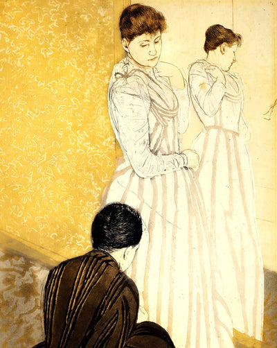 The Fitting art print by Mary Cassatt (1891)