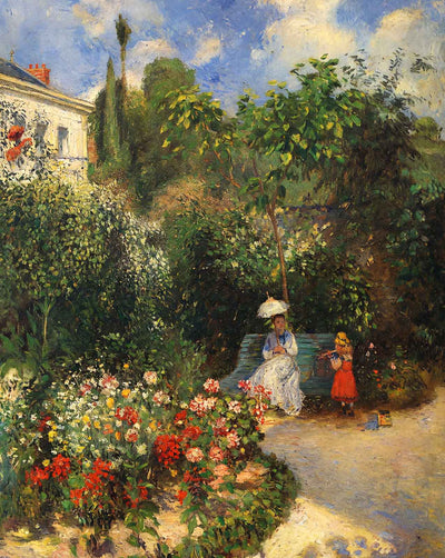 The Garden at Pontoise fine art print by Camille Pissarro (1877)