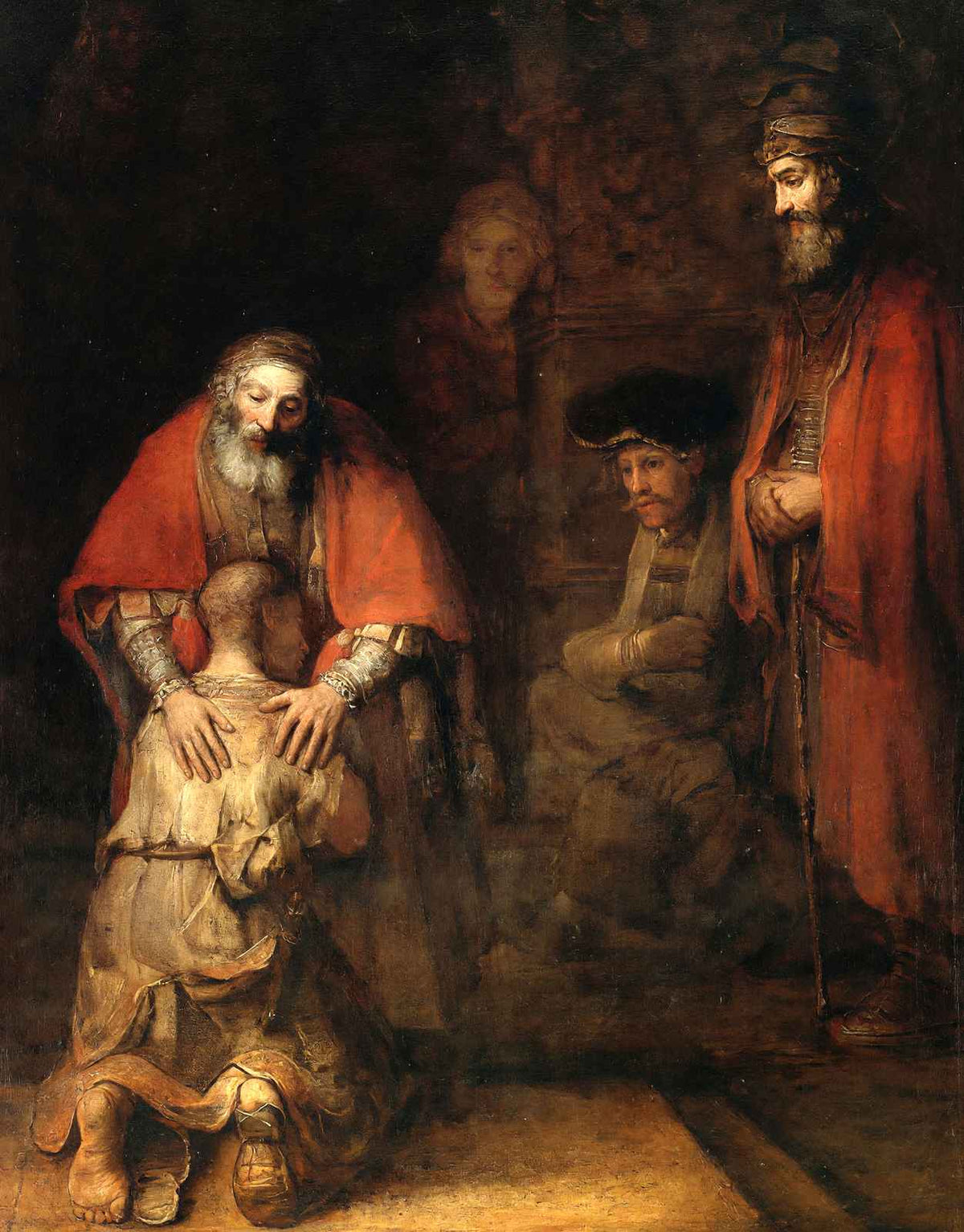 The Return of the Prodigal Son Art Print 1669 Painting by Rembrandt (6 Sizes)