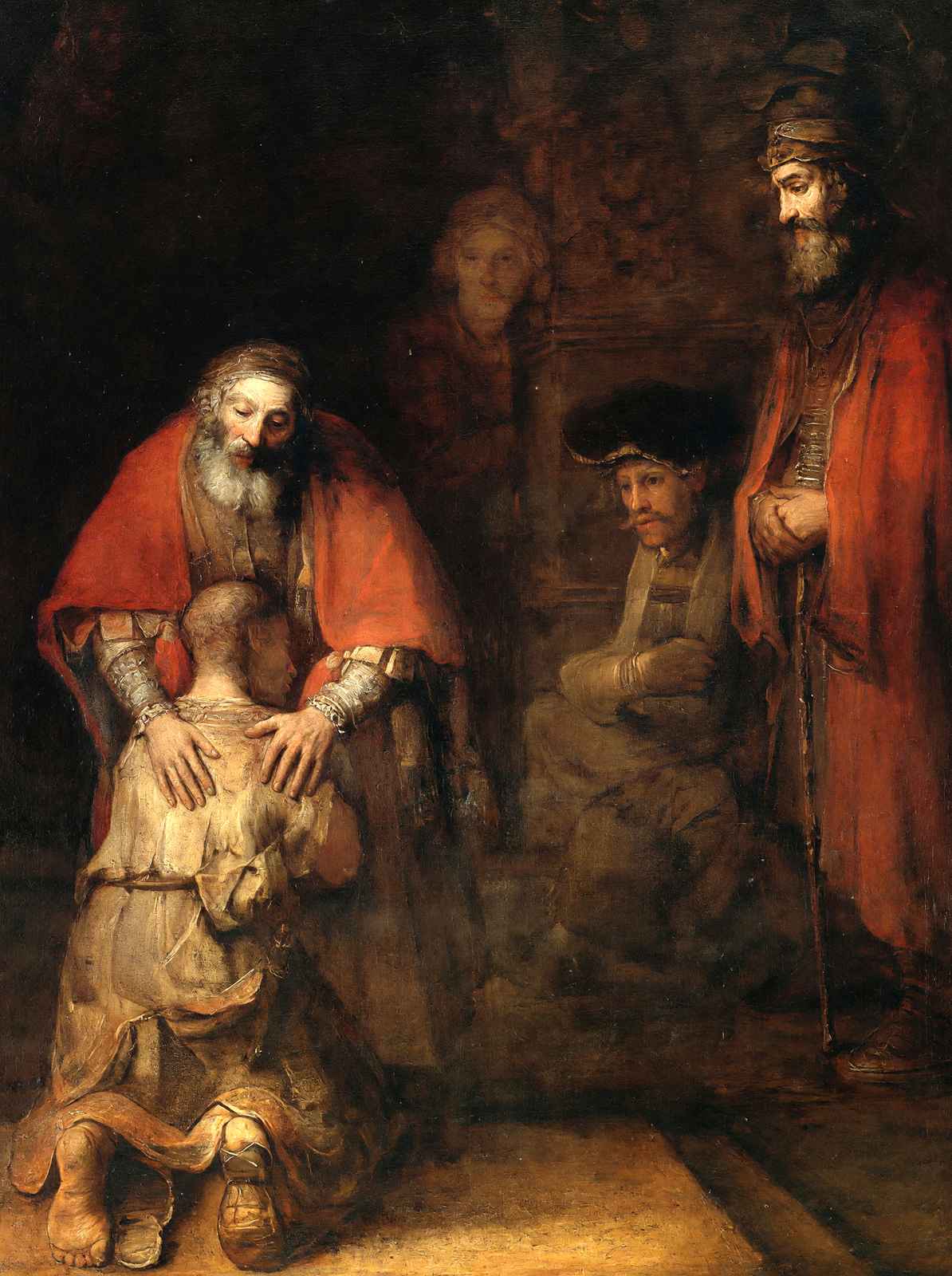 The Return of the Prodigal Son Art Print 1669 Painting by Rembrandt (6 Sizes)