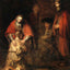 The Return of the Prodigal Son painting by Rembrandt (1669)
