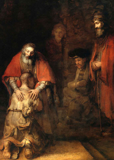 The Return of the Prodigal Son Art Print 1669 Painting by Rembrandt (6 Sizes)