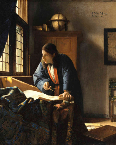 The Geographer Painting by Johannes Vermeer 8x10" Art Print - Acid Free