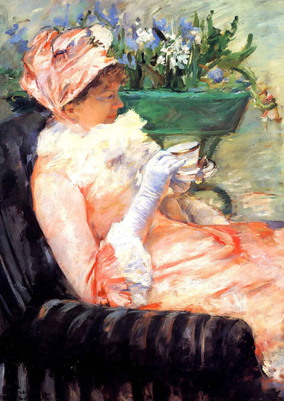 The Cup of Tea Art Print 1879 Painting by Mary Cassatt (6 Sizes) - High Quality