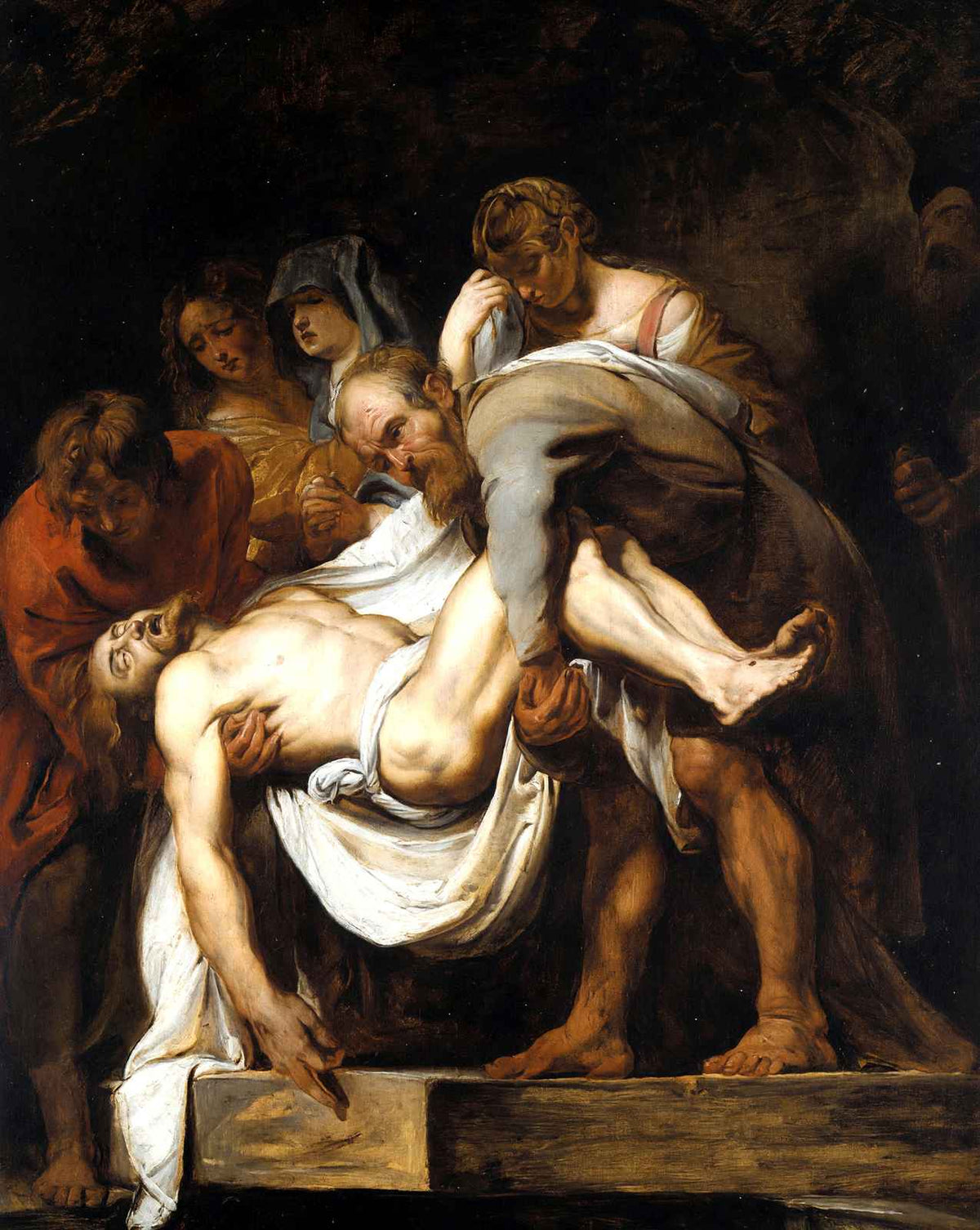 The Entombment painting print by Peter Paul Rubens (1612)