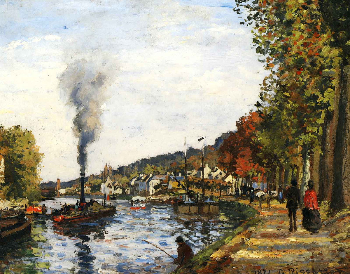 The Seine at Marly 1871 Painting by Camille Pissarro Art Print (6 Sizes)