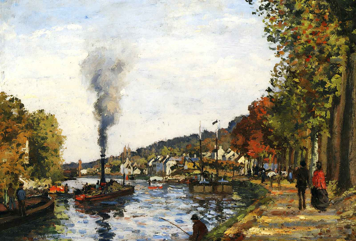 The Seine at Marly 1871 Painting by Camille Pissarro Art Print (6 Sizes)