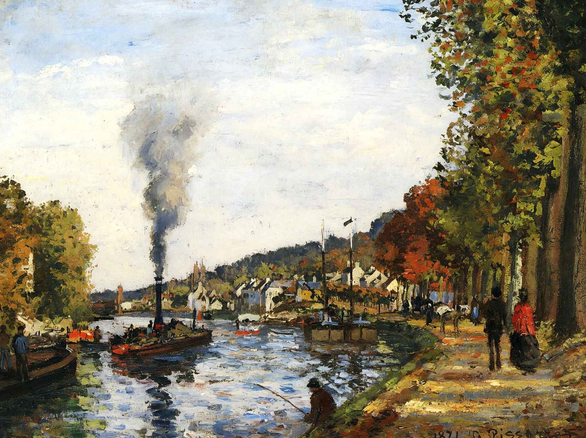 The Seine at Marly 1871 Painting by Camille Pissarro Art Print (6 Sizes)