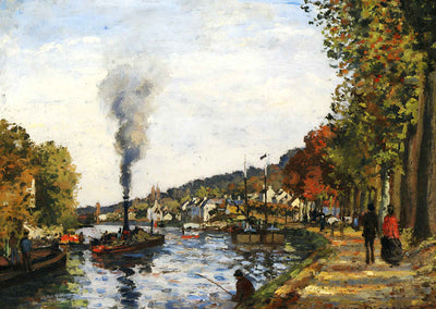 The Seine at Marly 1871 Painting by Camille Pissarro Art Print (6 Sizes)