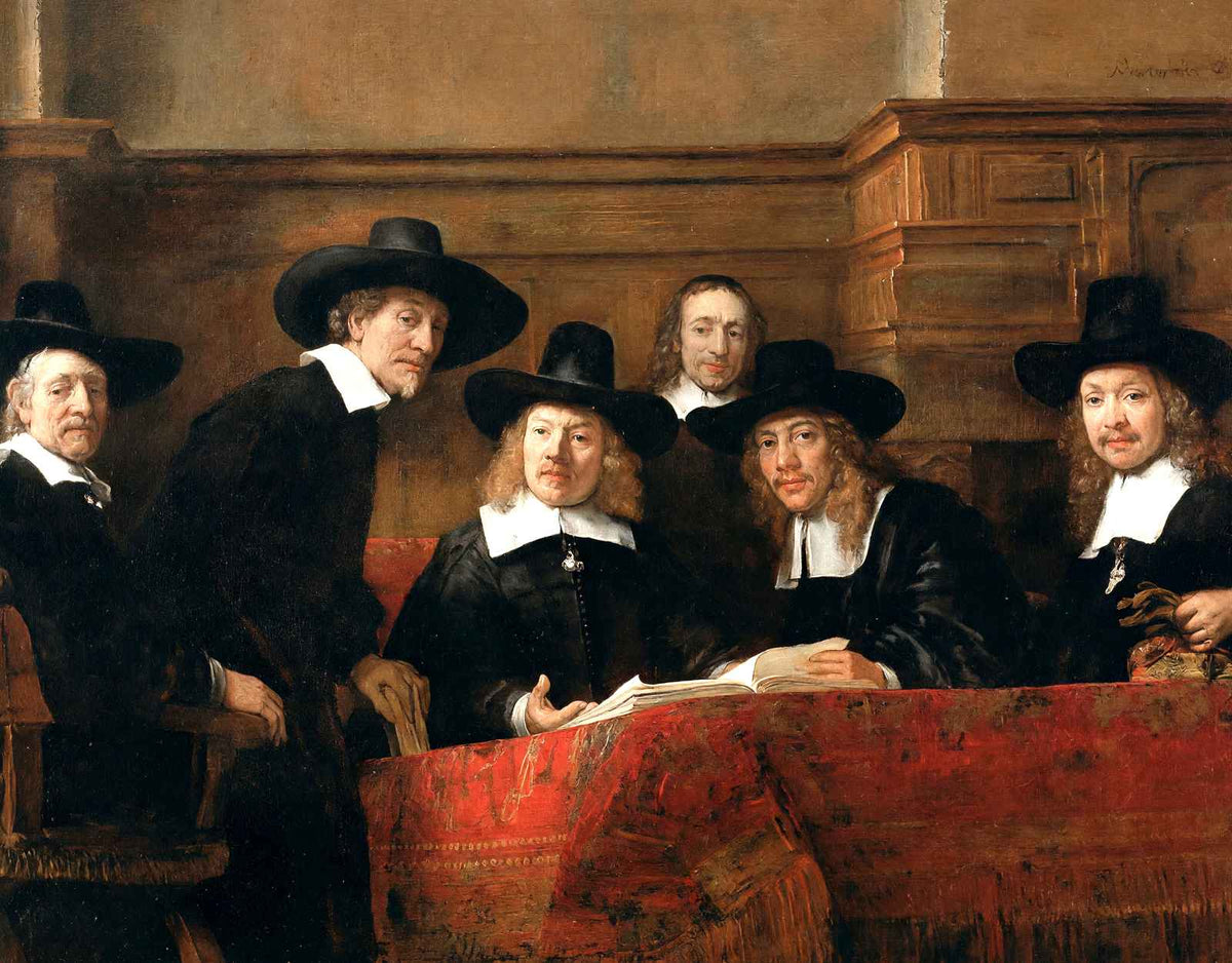 The Syndics 1662 Painting by Rembrandt Art Print (6 Sizes) - Reproduction