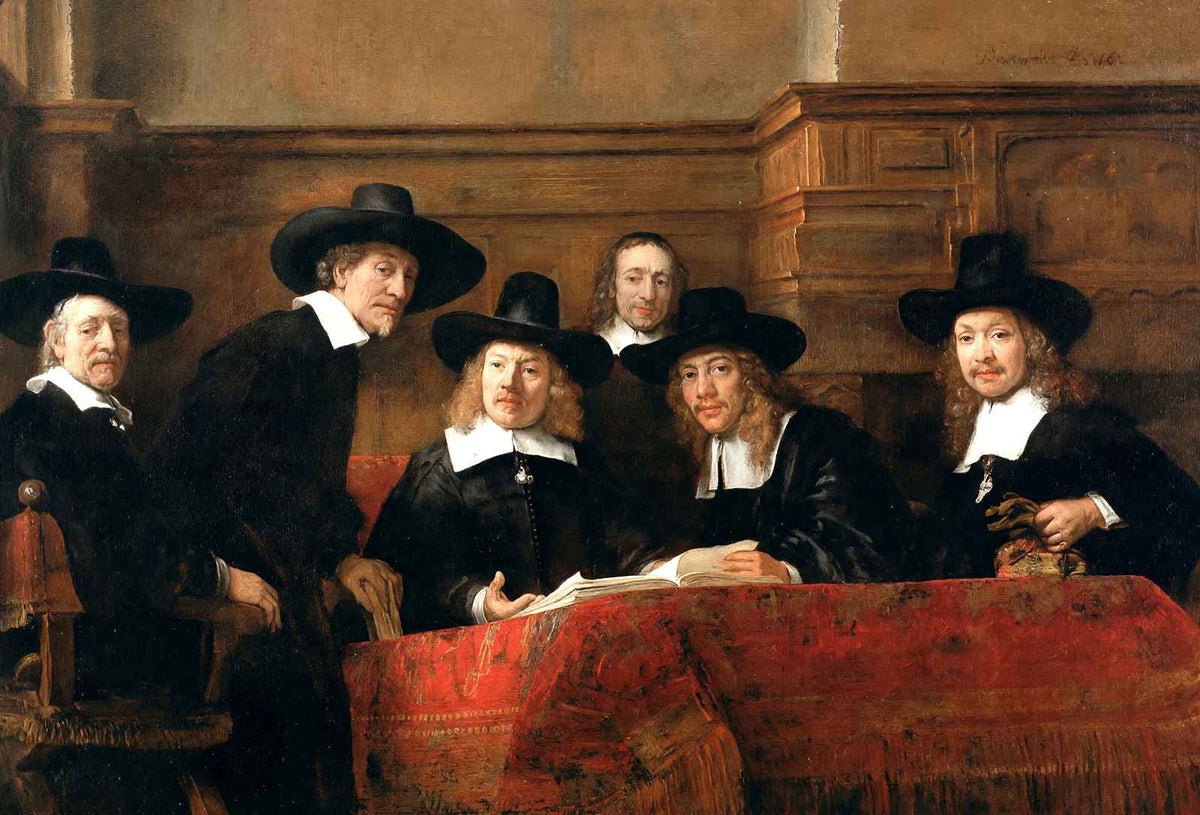 The Syndics 1662 Painting by Rembrandt Art Print (6 Sizes) - Reproduction