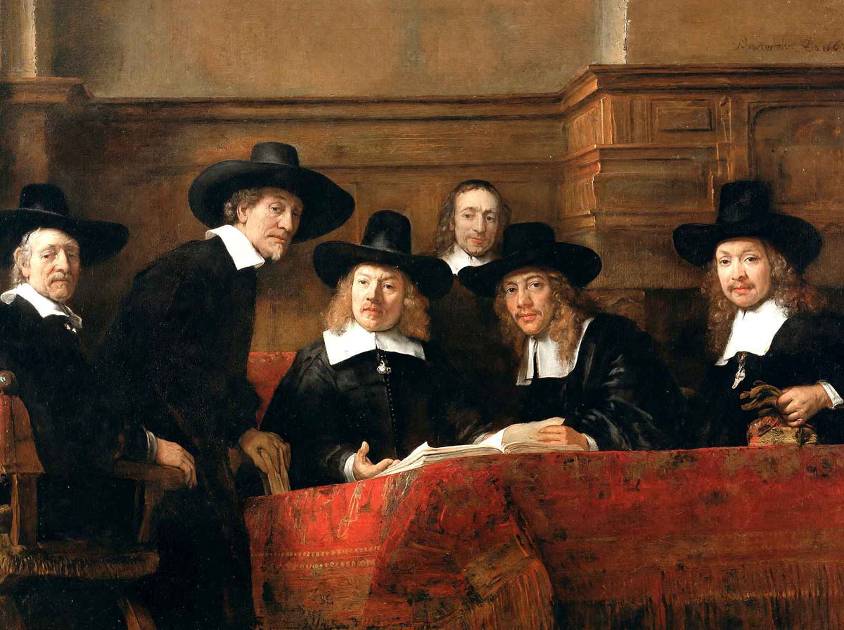 The Syndics 1662 Painting by Rembrandt Art Print (6 Sizes) - Reproduction