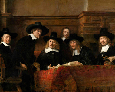 The Syndics Painting by Rembrandt 8x10" Art Print (Restored Reproduction)