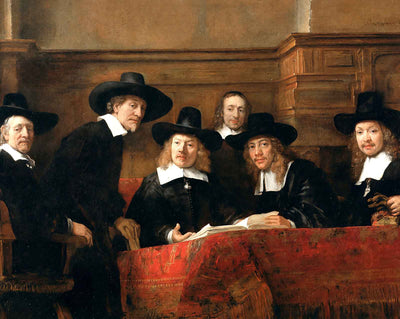 The Syndics art print by Rembrandt (1662)