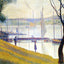 The Bridge at Courbevoie art print by Georges Seurat (1887)