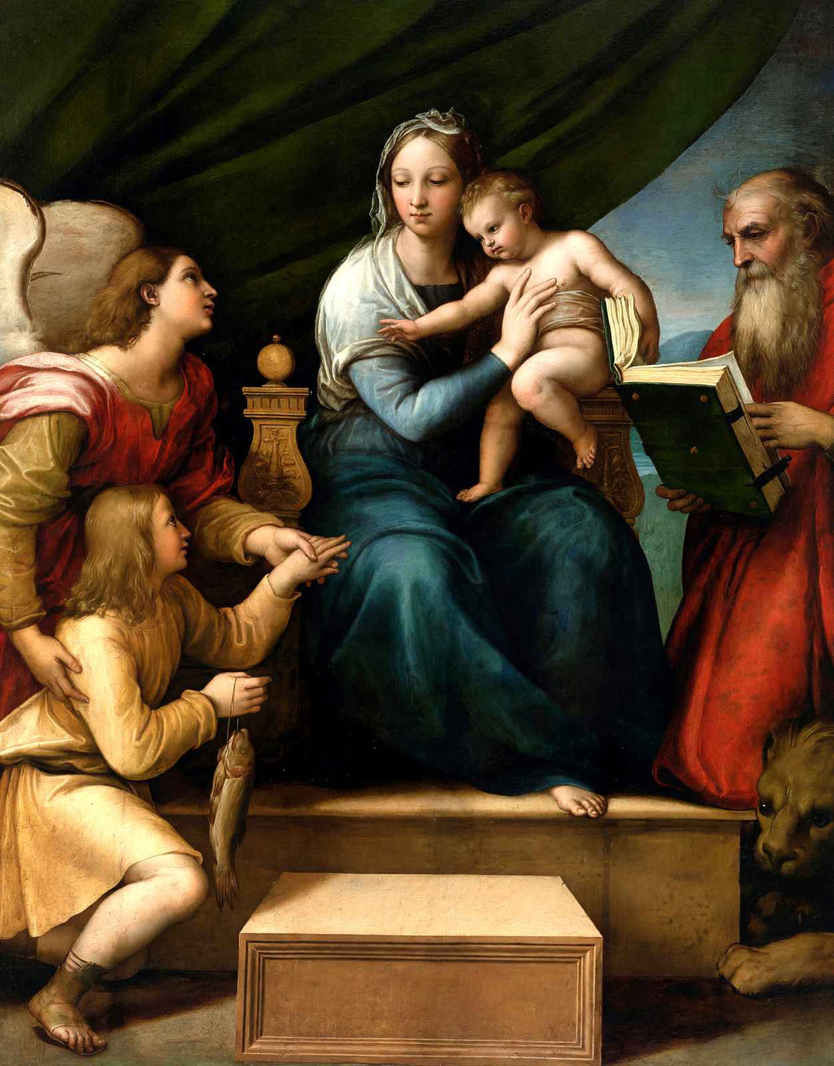Madonna of the Fish 1513 Art Print (6 Sizes) - Premium Quality