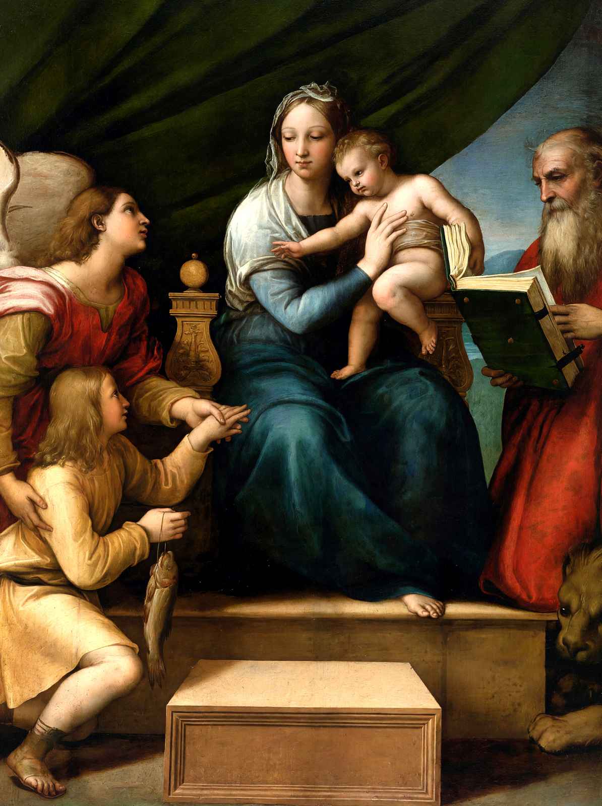 Madonna of the Fish 1513 Art Print (6 Sizes) - Premium Quality