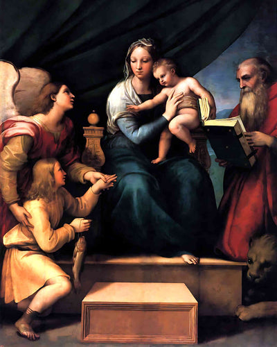 Madonna of the Fish (the Madonna with the Archangel Gabriel and St. Jerome) "