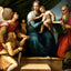 The Madonna of the Fish (the Madonna with the Archangel Gabriel and St. Jerome) fine art print by Raphael (1513)