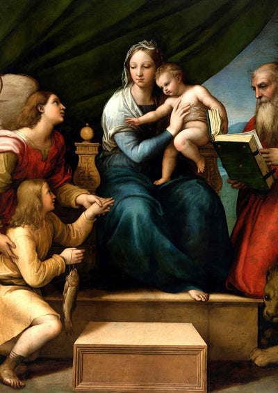 Madonna of the Fish 1513 Art Print (6 Sizes) - Premium Quality