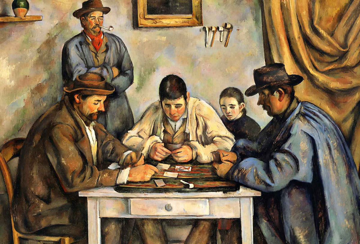 The Card Players 1892 Painting by Paul Cezanne Art Print (6 Sizes) - Restored
