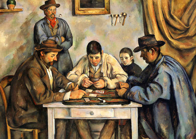 The Card Players 1892 Painting by Paul Cezanne Art Print (6 Sizes) - Restored