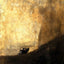 The Dog painting by Francisco Goya (1819)