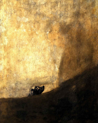 The Dog painting by Francisco Goya (1819)