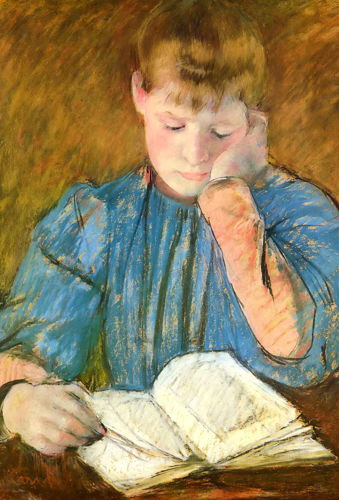The Pensive Reader 1894 Painting by Mary Cassatt Art Print (6 Sizes) - Restored