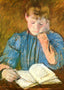 The Pensive Reader 1894 Painting by Mary Cassatt Art Print (6 Sizes) - Restored