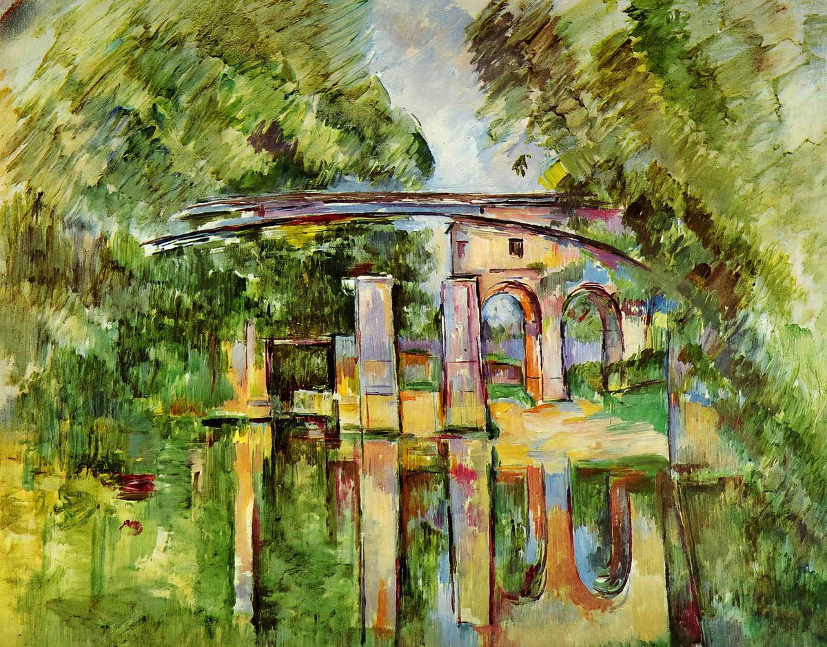 The Aqueduct and Lock 1890 Painting by Paul Cezanne Fine Art Print (6 Sizes)